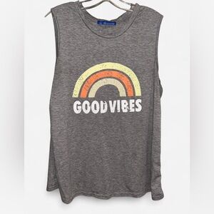 IRISGOD Good Vibes Rainbow Muscle Tank Top | Size Large
